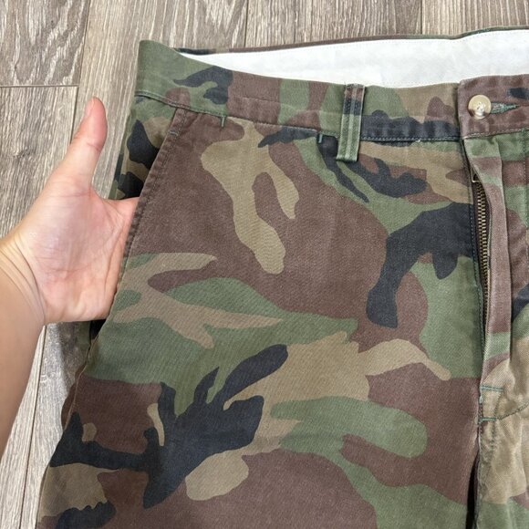 Ralph Lauren Polo Chino Classic Cotton Camo Camouflage Pants 34/25 Military Army - Picture 7 of 16